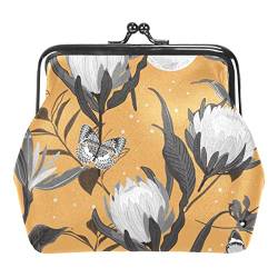 Sonnenblume Helianthus Blüte Blumen Schnalle Münzbörse Vintage Pouch Schnalle Clutch Bag Kiss-Lock Wechselgeldbörse Floral Verschluss Geldbörsen für Frauen Mädchen, Mehrfarbig 15, Einheitsgröße, von QQIAEJIA