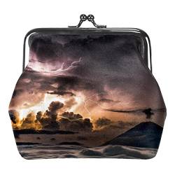 Storm Sea with Sun Appearing Clouds Buckle Coin Purse Vintage Pouch Buckle Clutch Bag Kiss-Lock Change Purse Floral Clasp Closure Wallets for Women Girl, Mehrfarbig 19, Einheitsgröße, von QQIAEJIA