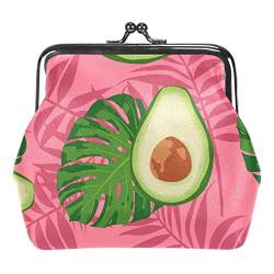 Tropischer Strand Palmblatt Schnalle Geldbörse Vintage Beutel Schnalle Clutch Tasche Kiss-Lock Wechselgeldbörse Floral Verschluss Geldbörsen für Frauen Mädchen, Mehrfarbig 06, Einheitsgröße, von QQIAEJIA