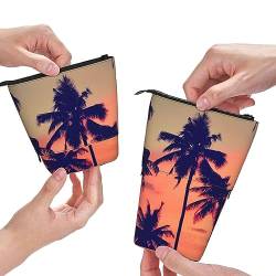 QQLADY Coconut Palm Tree Summer Sunset Standing Pencil Case Pen Holder Pop up Pencil Pouch Stationery Pouch Stationery Pen Case Pen Pouch Pencil Holder Stationery Organizer for Office Women Men, von QQLADY