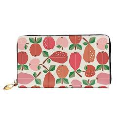 QQLADY Fruit Under The Tree Damen Ledergeldbörse Langer Reißverschluss um Geldbörse Clutch Geldbörse für Damen Mädchen Handy Geldbörse, Schwarz , Einheitsgröße, Klassisch von QQLADY