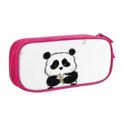 QQLADY Niedliches Panda Große Federmäppchen Federmäppchen mit Reißverschlussfächern Stiftetasche Ästhetisches Federmäppchen für Erwachsene Federmäppchen Stifteetui für Büro, rose, Einheitsgröße, von QQLADY