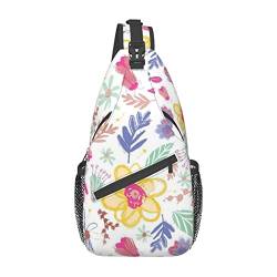 Romantische Fancy Floral Birds Butterfly Fanny Pack für Mann Frauen Hüfttasche Verstellbarer Gürtel Casual Brusttasche Bauchtaschen für Reisen Sport Laufen Wandern Hüfttasche, Schwarz , Einheitsgröße von QQLADY