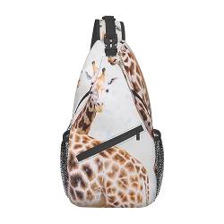 Schöne Giraffe Bauchtasche für Mann Frauen Hüfttasche Verstellbarer Gürtel Lässige Brusttasche Bauchtaschen für Reisen Sport Laufen Wandern Hüfttaschen, Schwarz , Einheitsgröße von QQLADY