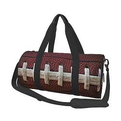 Travel Duffle Bag American Football Laces Sports Gym Bag for Women and Men Shoulder Sports Travel Duffle Weekender Workout Bag for Exercise, Yoga, Cycling, Swiming, Camping, Schwarz , Einheitsgröße von QQLADY