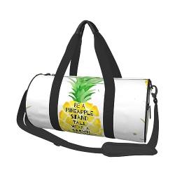Travel Duffle Bag Be a Pineapple Sports Gym Bag for Women and Men Shoulder Sports Travel Duffle Weekender Workout Bag for Exercise, Yoga, Cycling, Swiming, Camping, Schwarz , Einheitsgröße von QQLADY