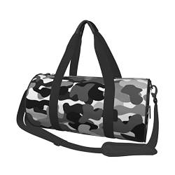 Travel Duffle Bag Digital Camo Sports Gym Bag for Women and Men Shoulder Sports Travel Duffle Weekender Workout Bag for Exercise, Yoga, Cycling, Swiming, Camping, Schwarz , Einheitsgröße von QQLADY