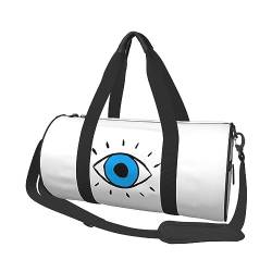 Travel Duffle Bag Evil Eye Sports Gym Bag for Women and Men Shoulder Sports Travel Duffle Weekender Workout Bag for Exercise, Yoga, Cycling, Swiming, Camping, Schwarz , Einheitsgröße von QQLADY
