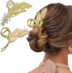 QQY Große Haarspangen, 3-Pack Blume Haar Kralle Clips Rutschfeste Blume Metall Kralle Clips Starke Halt Kralle Clip für Damen Accessoires (43) von QQY