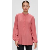 QS Langarmbluse Viskosebluse mit gerafften Details Raffung von QS