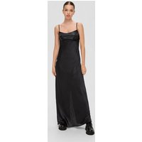 QS Minikleid Satinkleid mit Kunstlederdetail, QS x ELIF von QS