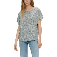 QS Shirtbluse QS by s.Oliver Oversize-Bluse mit Blumenmuster in (1-tlg) Nackenschlitz von QS