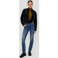 QS Stoffhose Jeans Catie / Slim Fit / Mid Rise / Slim Leg Label-Patch von QS