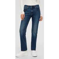 QS Stoffhose Jeans Catie / Slim Fit / Mid Rise / Straight Leg Label-Patch, Waschung von QS