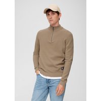 QS Strickpullover Pullover aus Strukturstrick Label-Patch von QS