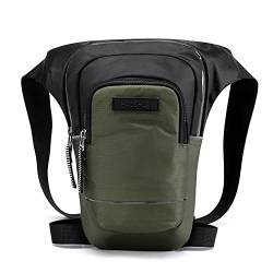 Oberschenkeltasche Freizeit Outdoor Sport Bein Oberschenkel Pack Männer Reiten Taille Fanny Bag Nacht Reflektierende Brust Sling Packs Umhängetaschen 526 (Color : Green) von QSCTYG