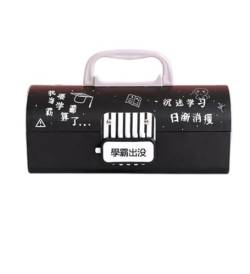 QSCTYG Federmäppchen Creative Pencil Box Multifunktional mit Code Lock Federmäppchen mit großer Kapazität for Jungen Mädchen Schule Schreibwaren tragbar 64 (Color : H) von QSCTYG