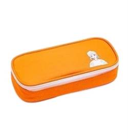 QSCTYG Federmäppchen Großes Federmäppchen mit Reißverschluss, große Kapazität, süße Bleistiftbox, tragbare Aufbewahrungstasche, Schulbedarf, multifunktionale Schreibwarenbox 64 (Color : Orange) von QSCTYG