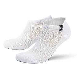 QSOCKS Sneaker Socken 6er Packung Unisex - Stylische und Bequeme Sneakersocken für Herren und Damen (35-38, Weiß) von QSOCKS