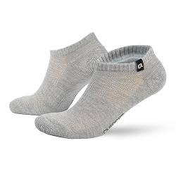 QSOCKS Sneaker Socken 6er Packung Unisex - Stylische und Bequeme Sneakersocken für Herren und Damen (43-46, Grau) von QSOCKS