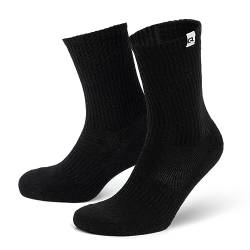 QSOCKS Unisex Tennissocken 4er-Pack | Hochwertige, atmungsaktive und langlebige Baumwollmischung (DE/NL/SE/PL, Numerisch, 39, 42, Regular, Regular, Schwarz) von QSOCKS