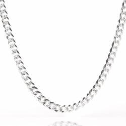 QUADRI – Elegante Halskette aus 925er Silber mit Gravur, kubanisches Modell für Damen und Herren – Breite 5 mm – Länge 61 cm – Zertifiziertes Made in Italy von QUADRI