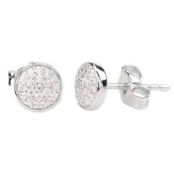 QUADRI – Ohrringe mit Zirkonpavé aus 925er Silber – hergestellt in Italien – inklusive Geschenkbox von QUADRI