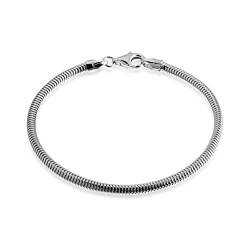 Quadri - 925er Silberarmband - elegante Schlangenkette für Herren/Damen, Maschenweite 3 mm - Länge 18 cm - Zertifikat Made in Italy von QUADRI