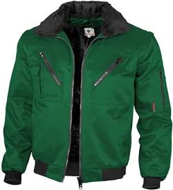 Qualitex PILOTJACKE 60% CO/40% PES,CA.265 G/M² MIT Teddyfutter+ABTRENNB.RMELN, Grün, 3XL von QUALITEX HIGH QUALITY WORKWEAR