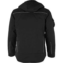 Qualitex PRO-Winterjacke Arbeitsjacke Stehkragen mit Klett -verschieden Farben (Schwarz, L) von Qualitex