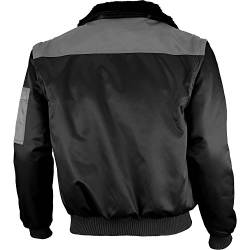 Qualitex - Pilotenjacke 4 in 1, Schwarz/Grau, 4XL von QUALITEX HIGH QUALITY WORKWEAR