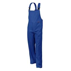 Qualitex Schweißerschutzhose Arbeits-Latzhose 370 EN470-1/531 flammhemmend - Kornblau - Größe: 62 von QUALITEX HIGH QUALITY WORKWEAR