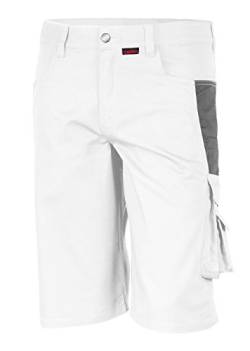 Qualitex - Shorts PRO MG 245 - mehrere Farben 46 Blanc - Blanc/Gris von QUALITEX HIGH QUALITY WORKWEAR