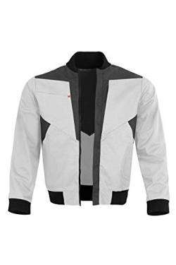 Qualitex X-Serie Unisex Blousonjacke in Weiss/grau Größe XL, Arbeitsjacke für Herren und Damen, Schutzkleidung Arbeitsmantel mit vielen Taschen von QUALITEX HIGH QUALITY WORKWEAR