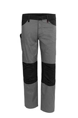 Qualitex X-Serie Unisex Bundhose in grau/schwarz Größe 106, Lange Arbeitshose für Herren und Damen, Cargohose mit vielen Taschen von QUALITEX HIGH QUALITY WORKWEAR