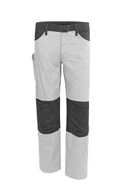 Qualitex X-Serie Unisex Bundhose in weiß/grau Größe 50, Lange Arbeitshose für Herren und Damen, Cargohose mit vielen Taschen von QUALITEX HIGH QUALITY WORKWEAR