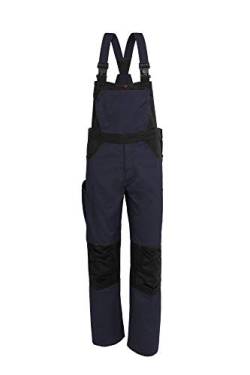 Qualitex X-Serie Unisex Latzhose in Marine/schwarz Größe 106, Lange Arbeitshose für Herren und Damen, Cargohose mit vielen Taschen von QUALITEX HIGH QUALITY WORKWEAR