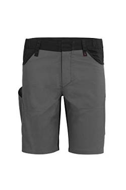 Qualitex X-Serie Unisex Shorts in grau/schwarz Größe 60, Kurze Arbeitshose für Herren und Damen, Arbeits-Bermuda mit vielen Werkzeugtaschen von QUALITEX HIGH QUALITY WORKWEAR