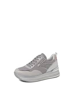 QUEEN HELENA Damen Turnschuhe High Sneaker mit Plateau X28 27 Grau, 36 EU von QUEEN HELENA