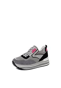 QUEEN HELENA Damen Turnschuhe High Sneaker mit Plateau X28 29 Grau, 40 EU von QUEEN HELENA