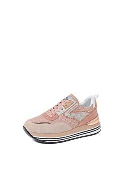 QUEEN HELENA Damen Turnschuhe High Sneaker mit Plateau X28 29 Rosa, 38 EU von QUEEN HELENA