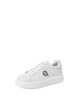 QUEEN HELENA Damen Turnschuhe Low Sneaker mit Plateau X28 15 Weiß, 38 EU von QUEEN HELENA