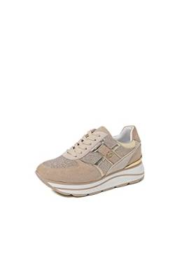 QUEEN HELENA Damen Turnschuhe Sneakers X28 34 Gold, 37 EU von QUEEN HELENA