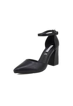 QUEEN HELENA Damenschuhe mit Absatz Zm7002 Schwarz PU, 40 EU von QUEEN HELENA