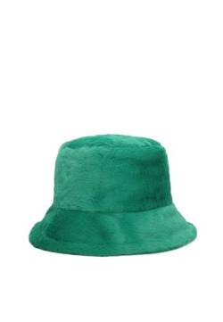 QUEEN HELENA Fischerhut mit weichem Fell für Damen CP302 grün, One size von QUEEN HELENA