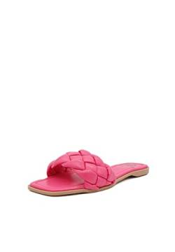 QUEEN HELENA Flache Pantoletten für Damen R236 Fuchsia, 37 EU von QUEEN HELENA