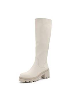 QUEEN HELENA Klassische Stiefel für Damen X27-120 beige, 41 EU von QUEEN HELENA