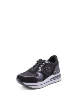 QUEEN HELENA Plateau-Sneakers für Damen X29-30 Schwarz, 37 EU von QUEEN HELENA