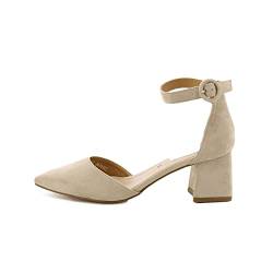 QUEEN HELENA Pumps Damen Zm9001 Beige, 36 EU von QUEEN HELENA