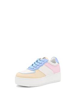 QUEEN HELENA Sneaker mit Schnürung Turnschuhe Schnürschuhe Damen X28 63 Rosa, 39 EU von QUEEN HELENA